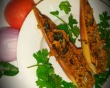 A picture of step 4 of Banana flower asian style.