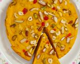 A picture of step 7 of Suji Mango Cake.