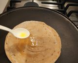 A picture of step 3 of Jeera Lachha Paratha 😋.
