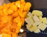 A picture of step 6 of Homemade Mango Pineapple Ice Cream.