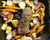 Bélszín karamelizált zöldségekkel recept fázis 2 fotója