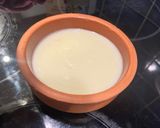 A picture of step 4 of Mouhalabiyeh - Middle eastern milk pudding with cardamom and saffron (can be vegan).