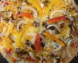 A picture of step 1 of Chicken Tikka pizza 🍕.