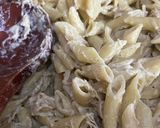 عکس مرحله 2 از دستور پاستا پنه با سس آلفردو