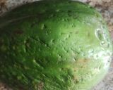A picture of step 1 of Raw papaya snacks.