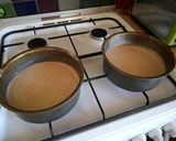 A picture of step 5 of Vickys Banana Layer Cake GF DF EF SF NF Vegan.
