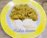 A picture of step 4 of Vegetable rice with homemade yogurt.