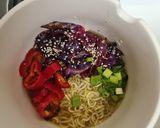 A picture of step 10 of Vegetable broth with noodles and vegetables (Vegetable Ramen Bowl).