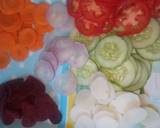 Vegetables Salad with Black chana and green moong recipe step 2 photo