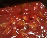 A picture of step 2 of Sea bass with tomato and olive sauce.