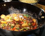 A picture of step 6 of Shrimp with Shiitake Mushrooms, Chinese Eggplant, and Chinese Noodles.