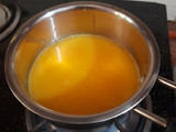 Orange custard pudding