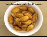 A picture of step 1 of Badam Halwa.