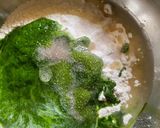 A picture of step 5 of Tuvar Spinach Kachori with Raita.