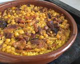 A picture of step 6 of Oven-Baked Rice with Chickpeas and Lots of Meat 🥩.