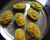 A picture of step 5 of Kakroler Pur/ Teasle gourd pakoda.