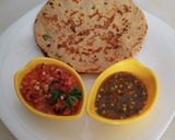 A picture of step 6 of بیسن کی روٹی ساتھ چٹنیاں.