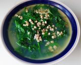 Hình bước làm 3 của món Canh rau MỒNG TƠI nấu hến