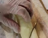 Foto del paso 7 de la receta: Tostones de yuca frita con salsa de cilantro