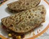 A picture of step 6 of Left over Roti tacos.