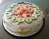 Foto del paso 7 de la receta: Pastel de sushi de cámaron y pulpo