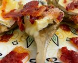 Foto del paso 2 de la receta: Alcachofas confitadas con brie y crujiente de jamón ibérico