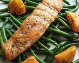 A picture of step 4 of Pan-Seared Salmon With French Beans & Roasted Potatoes.
