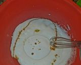 A picture of step 3 of Tres leches boricua.