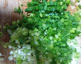 A picture of step 1 of Green onion paratha.
