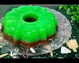 Foto langkah ke 5 dari resep Puding Lumut Santan Pandan Coklat.