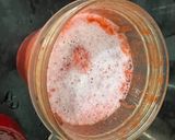 A picture of step 2 of Strawberry Milk shake.