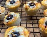 A picture of step 5 of Mini pizza Cups/ Pizza muffins.