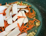 Gambar langkah 1 resipi Sayur Bayam Tumis Cendawan.