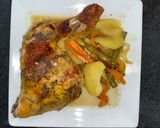 Foto del paso 4 de la receta: Pollo al horno a la cerveza y mostaza con vegetales