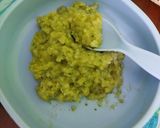 Foto langkah ke 5 dari resep Bubur Bayi Rasa Kangkung dan Telur Ayam Kampung.
