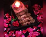 A picture of step 14 of Surprise heart cake.