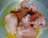 A picture of step 1 of Fried Karahi Chicken.