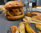 A picture of step 12 of BBQ Pork n’ Cheddar Burger.