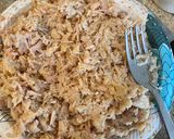 Foto del paso 1 de la receta: Tortitas de pollo servidas con Pasta "Cacio e Peppe"