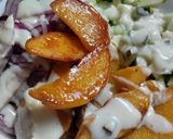 Foto del paso 7 de la receta: Ensalada🥗de duraznos🍑, pepino y cebolla morada🧅🍑🥙