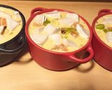 Une image de l'étape 5 de Flan Poireau et Saumon.