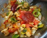 A picture of step 3 of Quick Schezwan paneer.