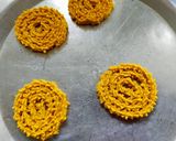 A picture of step 2 of Chakri Murukku.