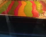 A picture of step 4 of Rainbow Swiss Roll 🌈🌈🌈.