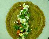 A picture of step 7 of Stuffed Moong Dal Wrap - Veggie & Paneer Stuffed Moong Dal Wrap.