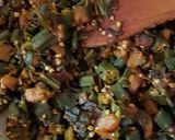 A picture of step 1 of Bindi fry.