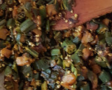A picture of step 1 of Bindi fry.
