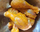 A picture of step 1 of Spinach Drumsticks (chicken).