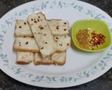 A picture of step 4 of Open Cheese Spread Toast.