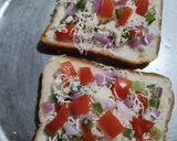 A picture of step 3 of Vegetable Cheese Toast.